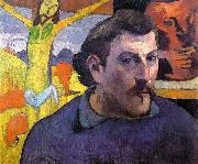 Paul Gauguin Self Portrait with Yellow Christ oil painting on canvas
